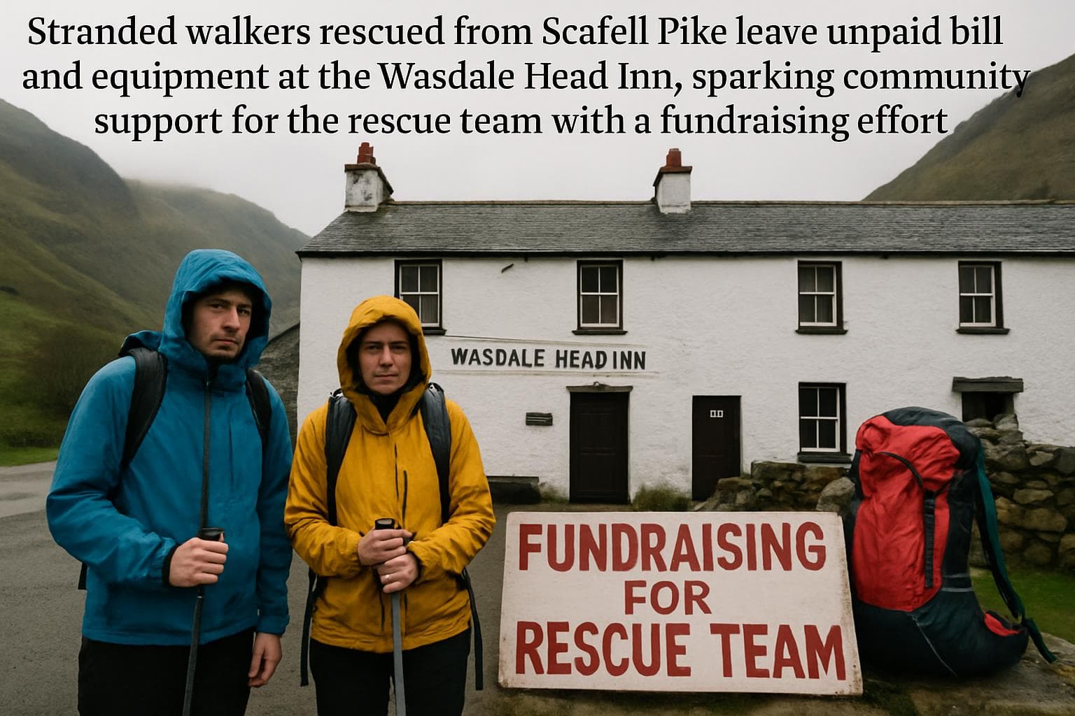 Two hikers rescued from Scafell Pike left unpaid bill