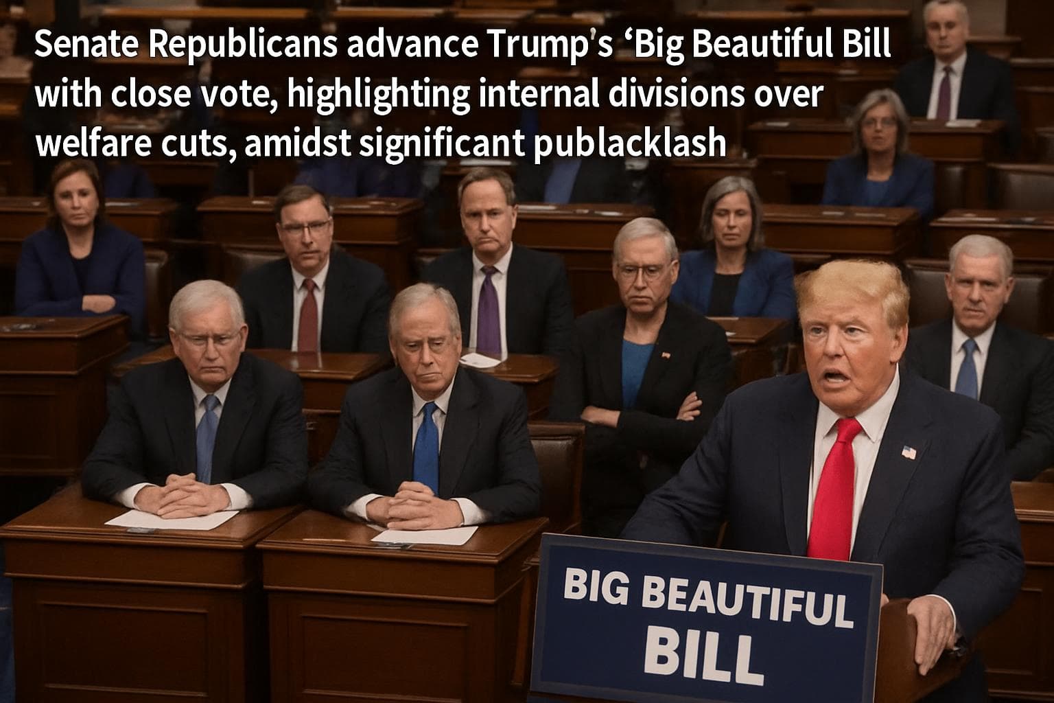 Senate Republicans voting on Trump's bill with close results