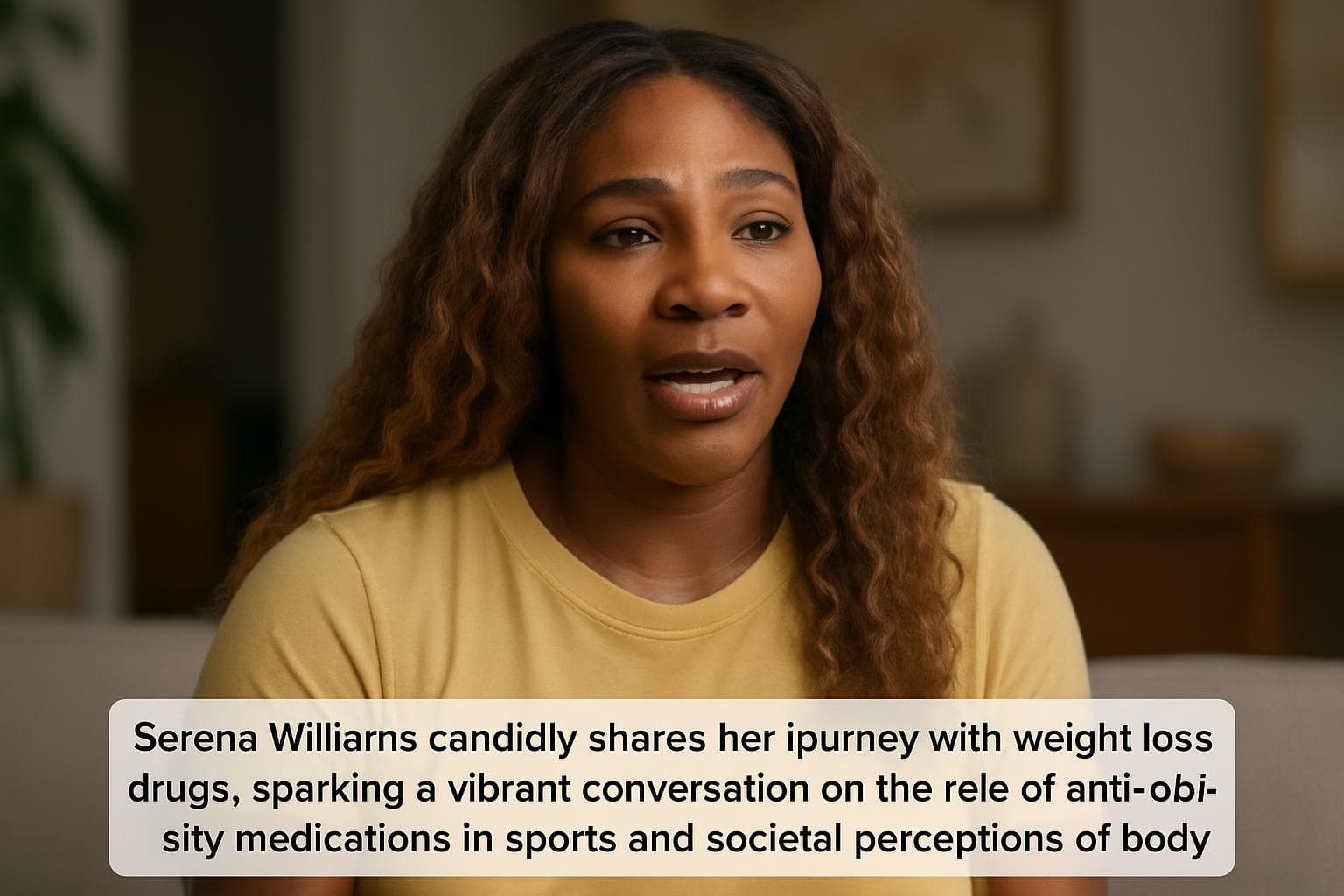 Serena Williams discussing weight loss drugs