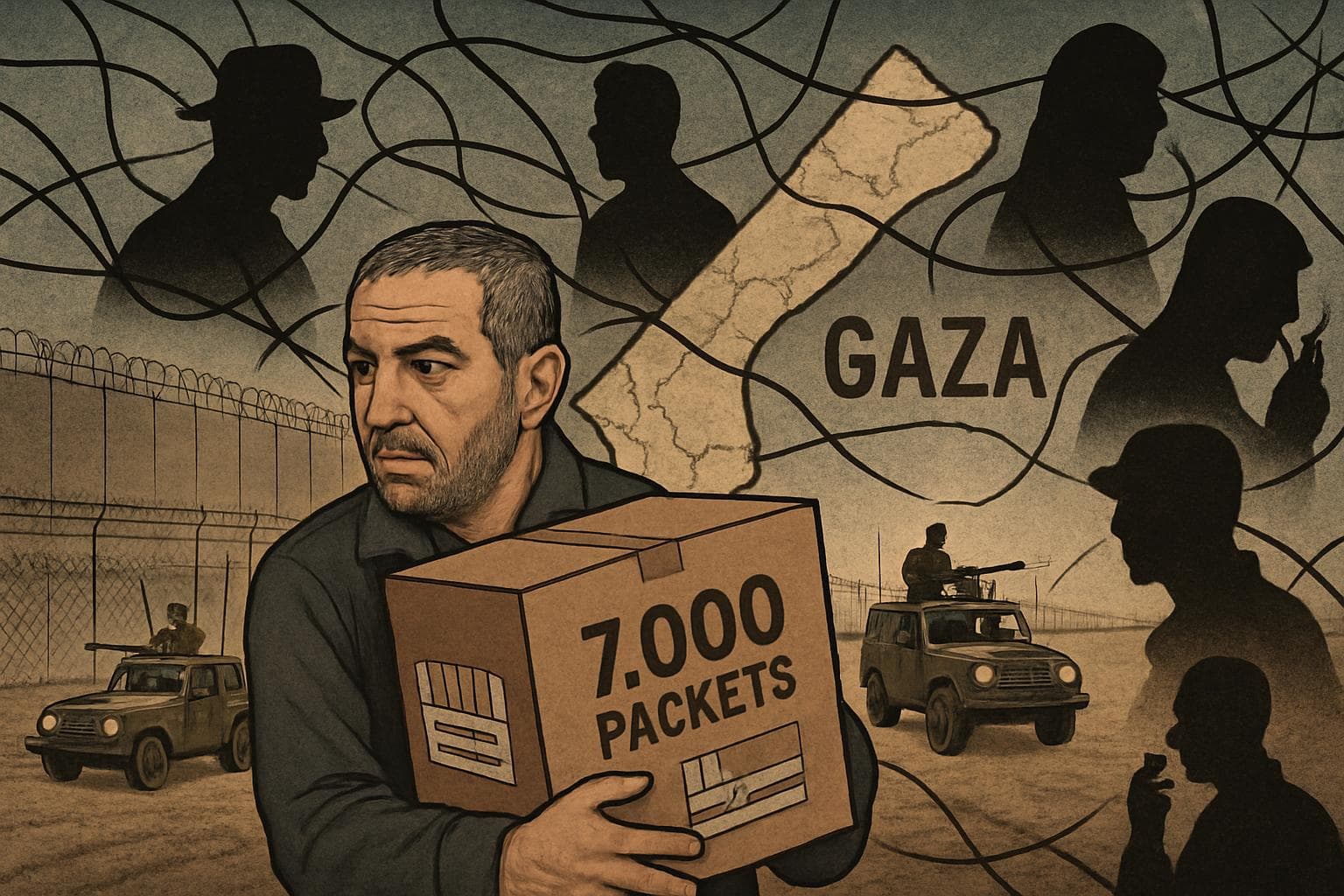 Man smuggling cigarette cartons under military cover at Gaza border