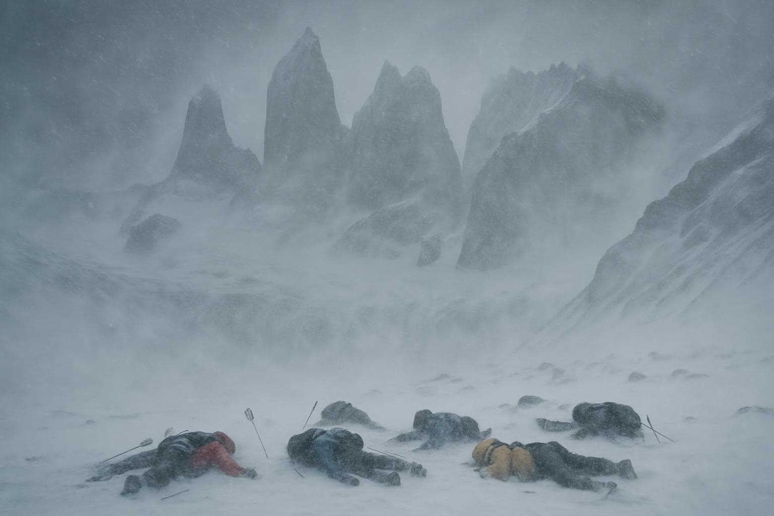 Snowstorm in Torres del Paine National Park, Chile