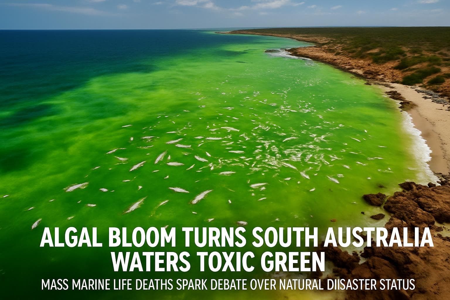 Toxic green algal bloom in South Australian waters