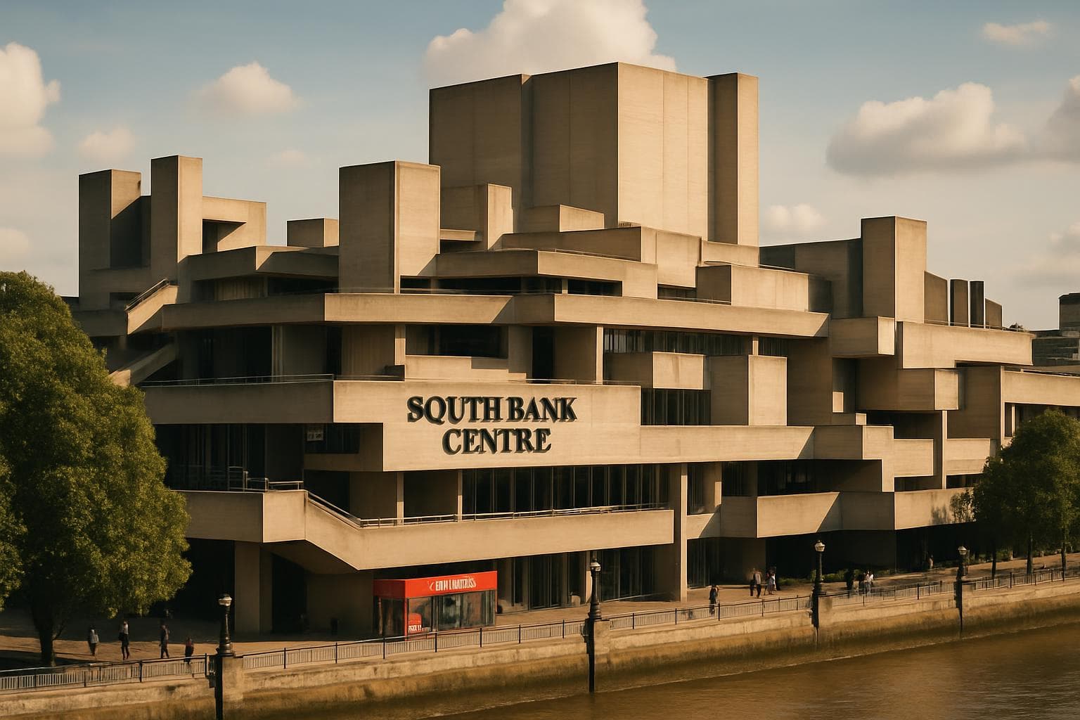Southbank Centre in London with geometric concrete design