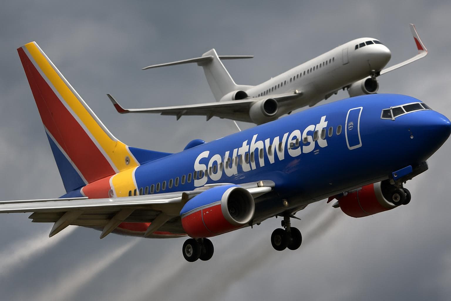 Southwest Airlines plane descending sharply mid-flight