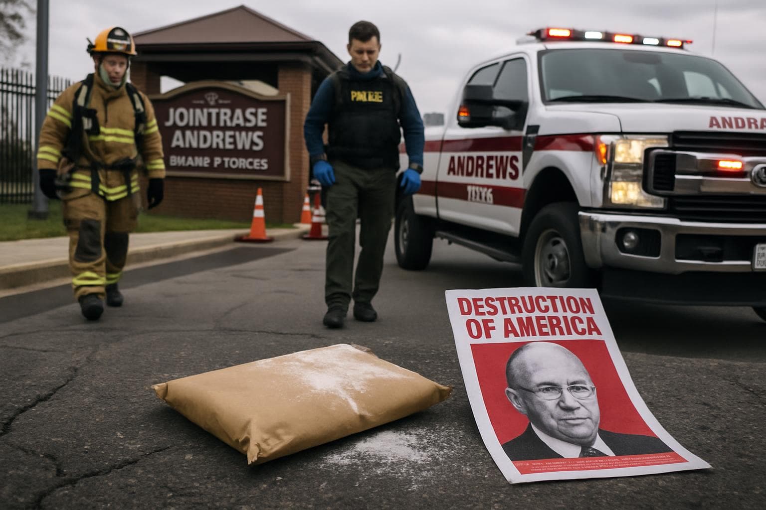 Emergency response to suspicious package at Joint Base Andrews