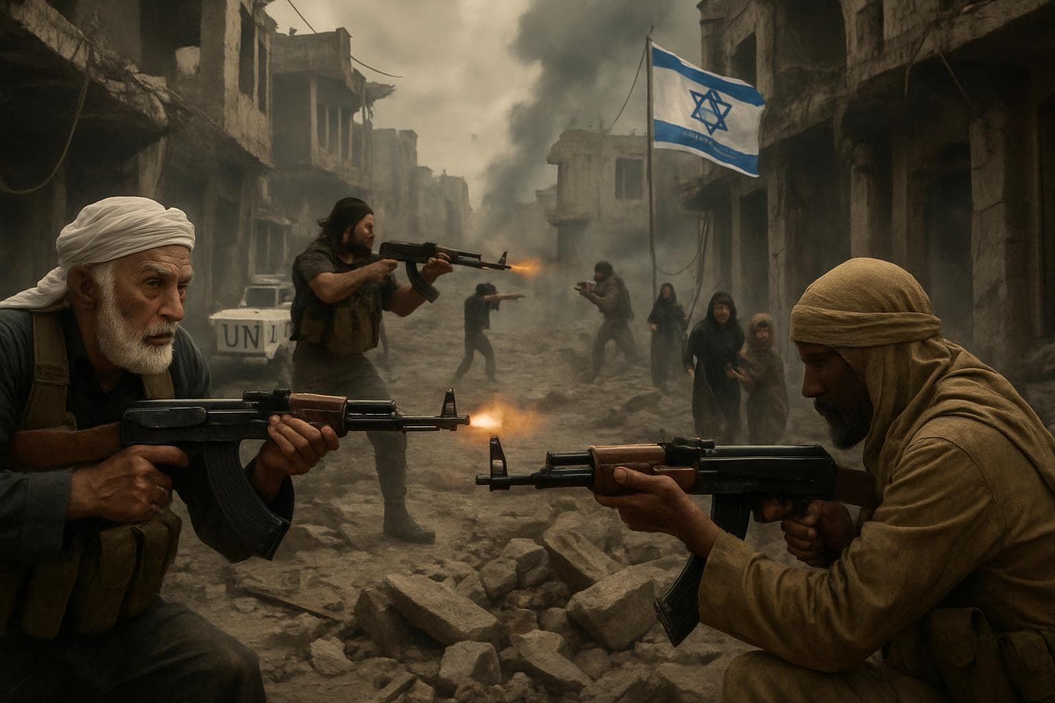 War-torn Suweida city with Druze and Bedouin conflict