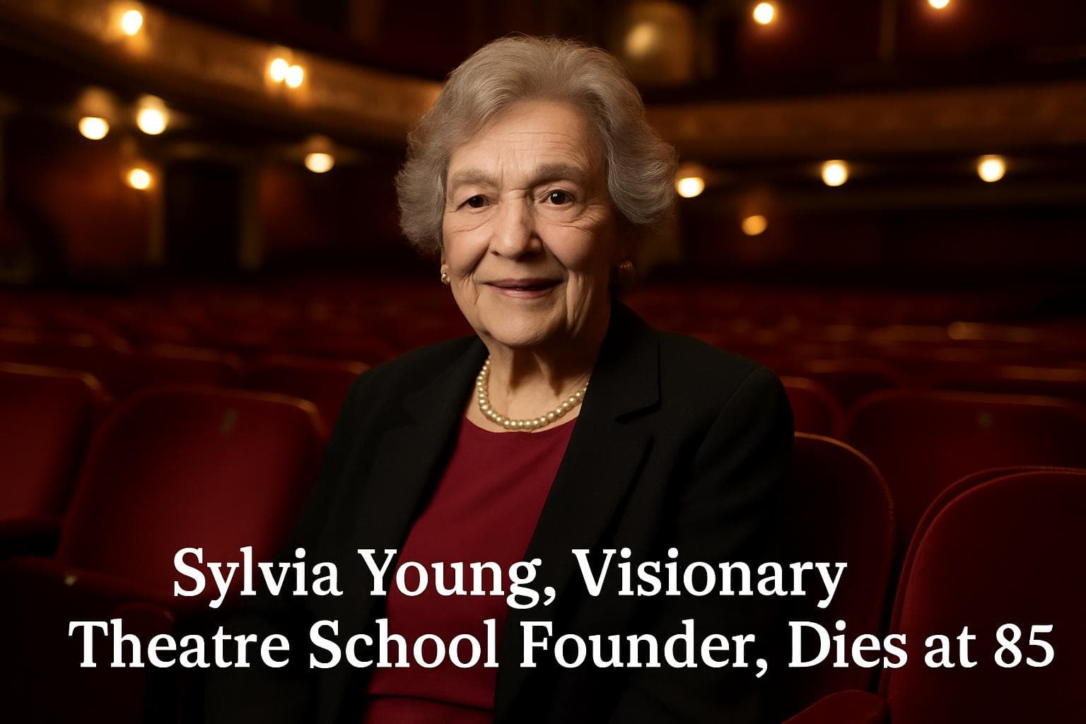 Sylvia Young, founder of a renowned theatre school, smiling