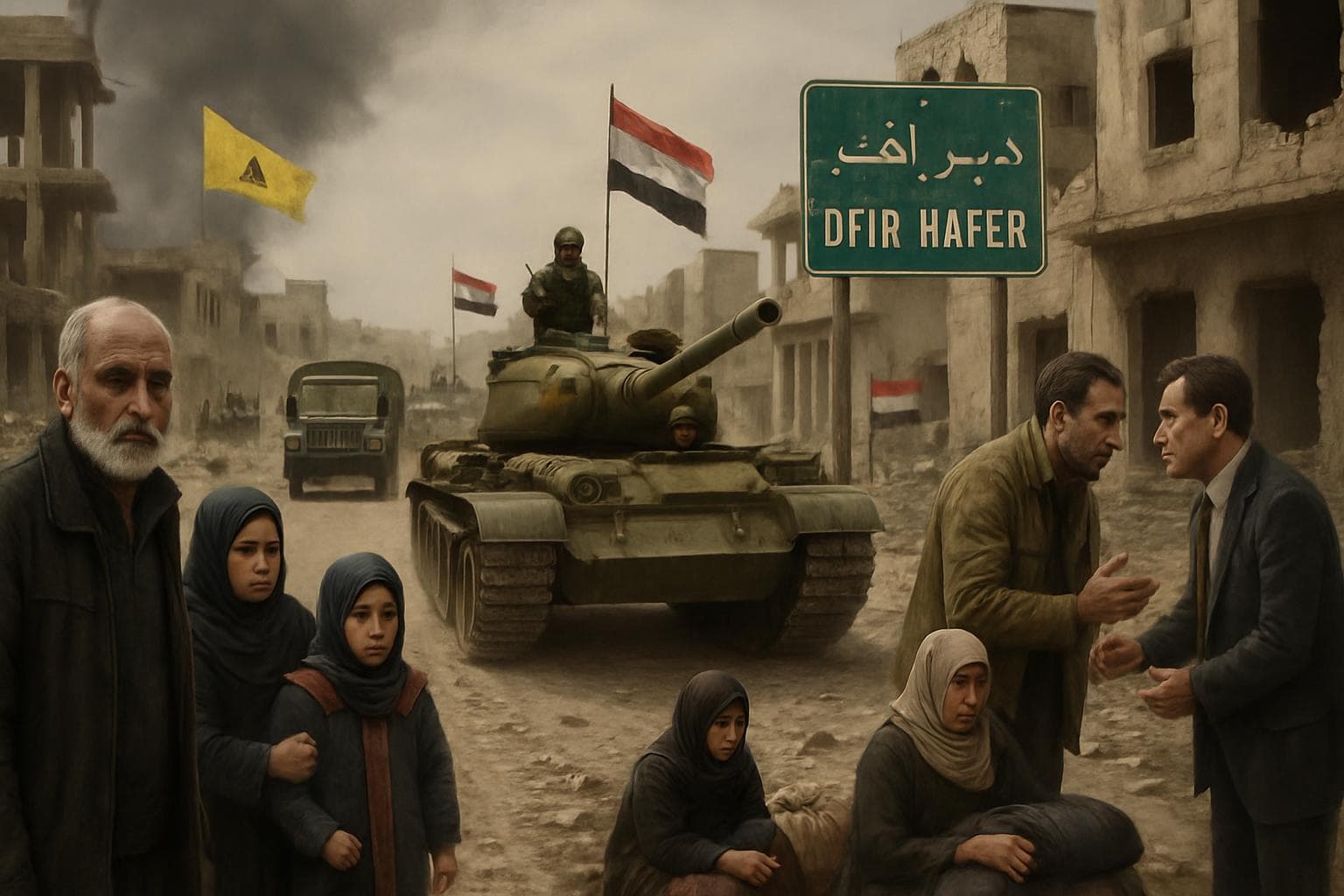 Syrian army vehicles advancing east of Aleppo