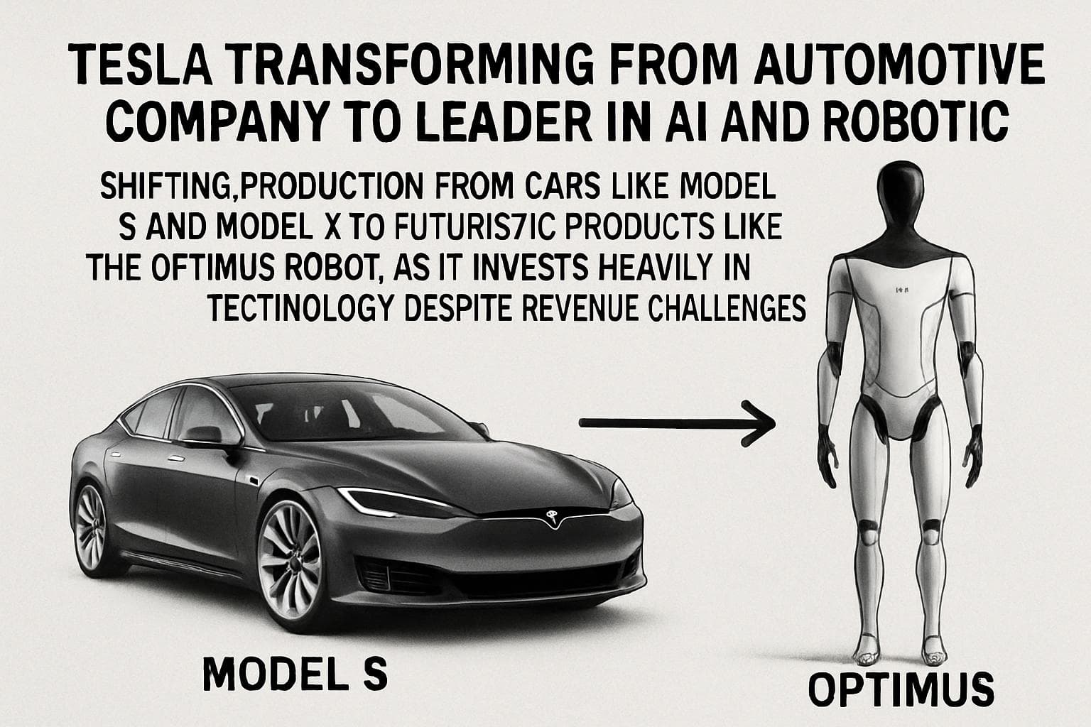 Tesla Optimus robot alongside Model S and Model X cars