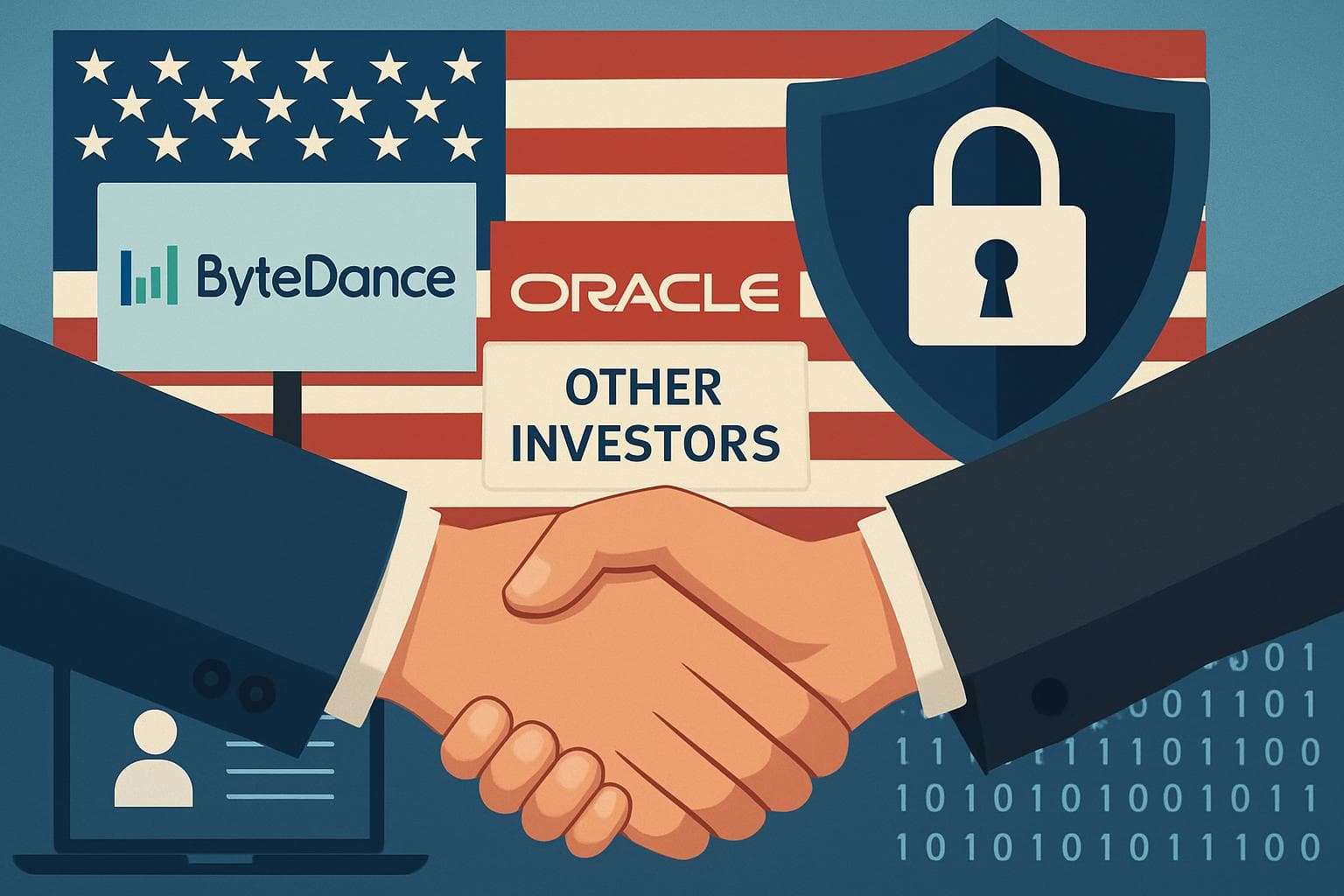 Handshake between ByteDance and Oracle representatives