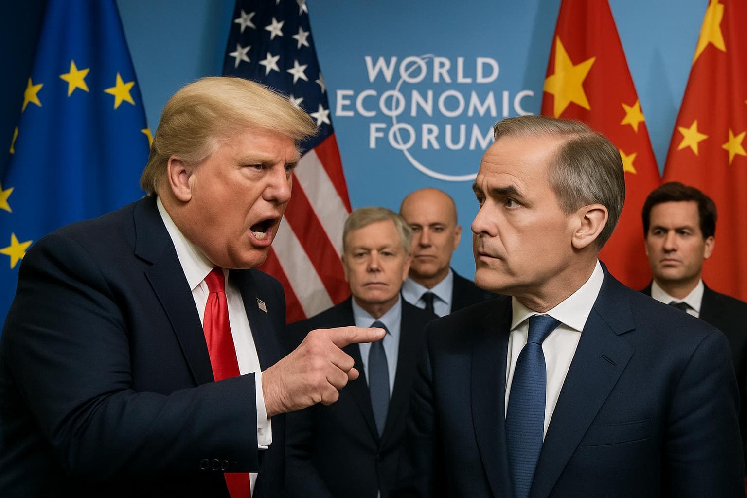 President Trump and Prime Minister Carney at Davos summit