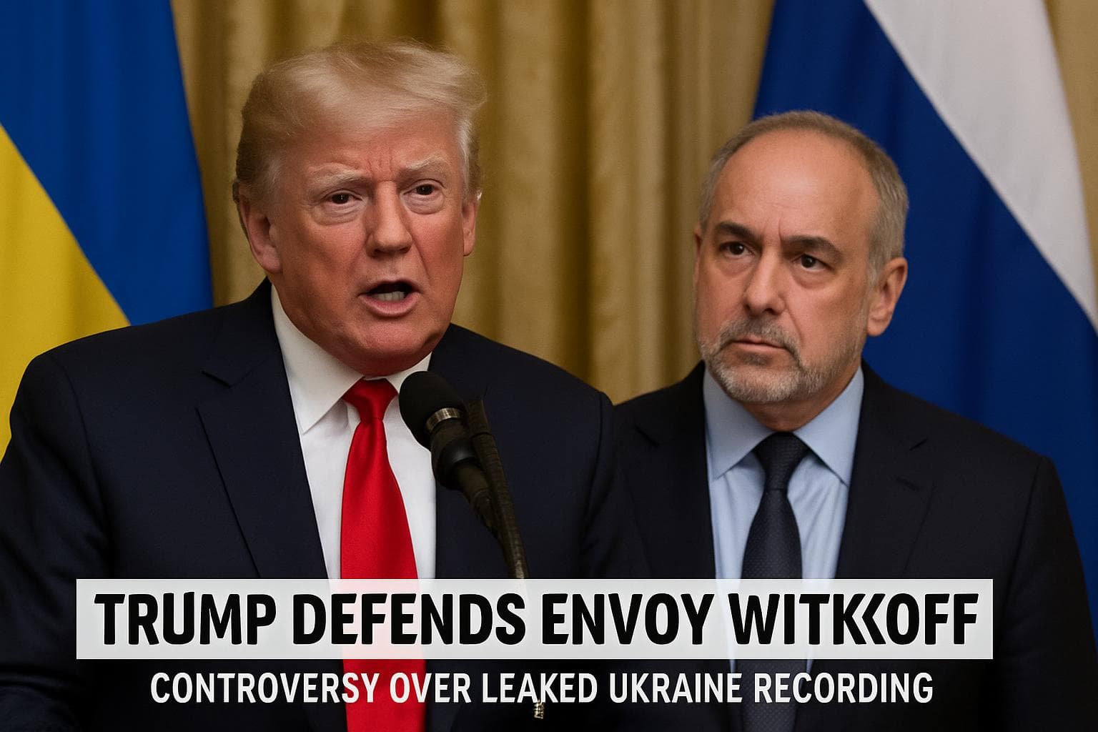 Donald Trump speaking in defense of envoy Steve Witkoff