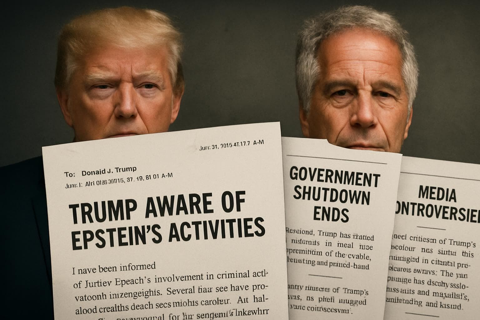 Emails linking Trump to Epstein's activities