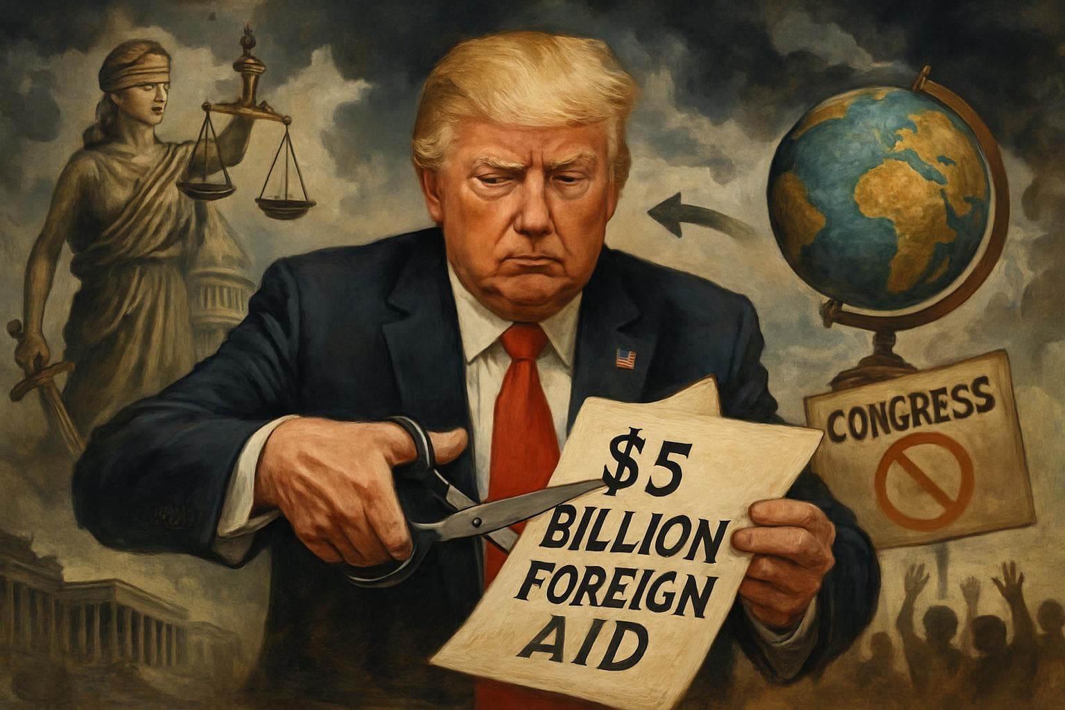 President Trump cutting foreign aid budget with legal debate