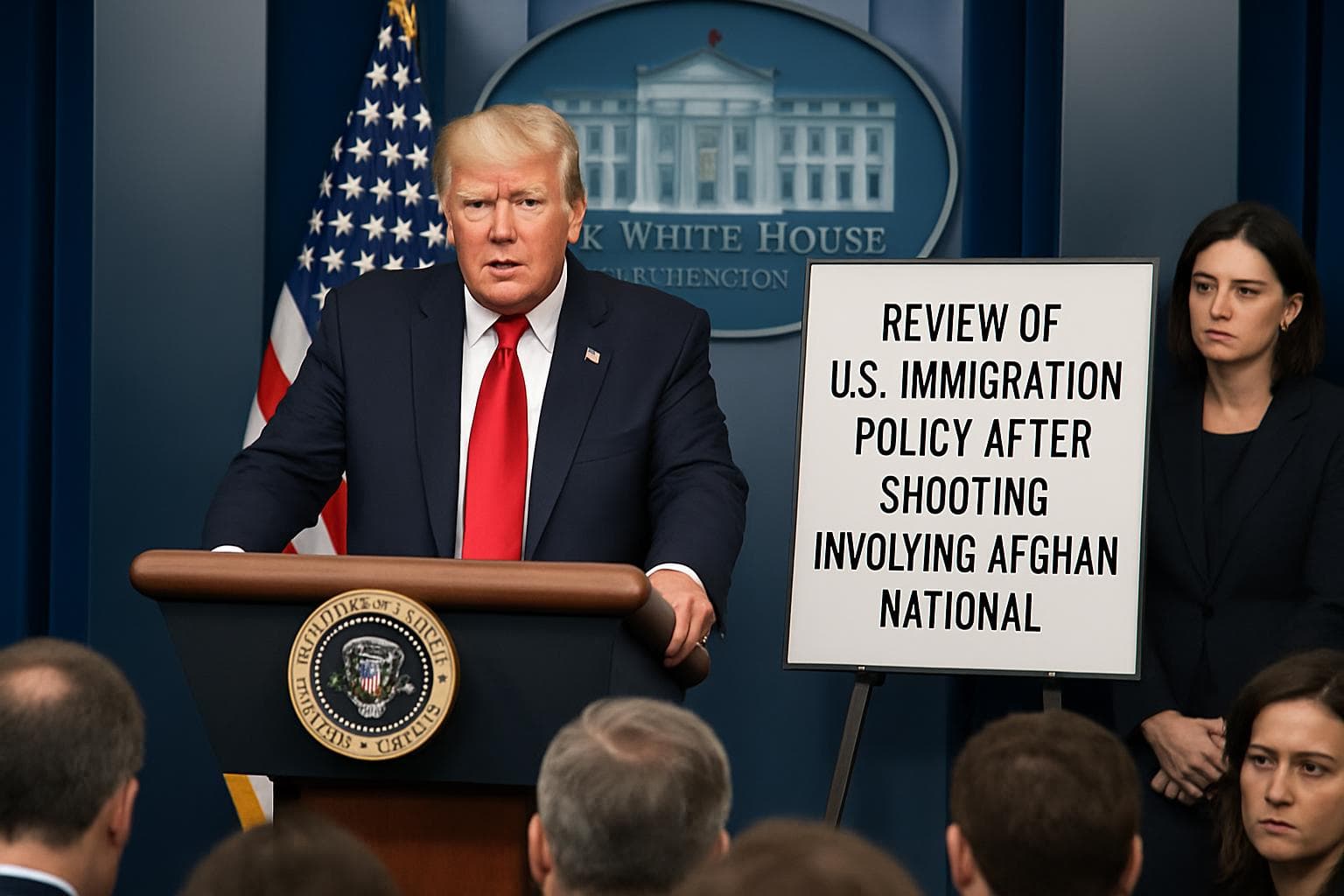 President Trump at White House discussing immigration policies