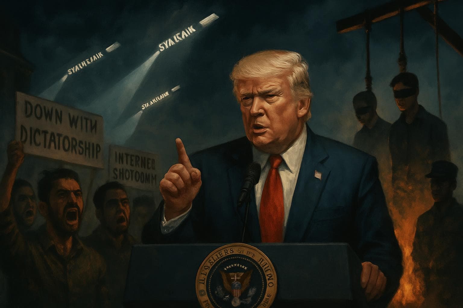 President Trump warning Iran amid protests and executions