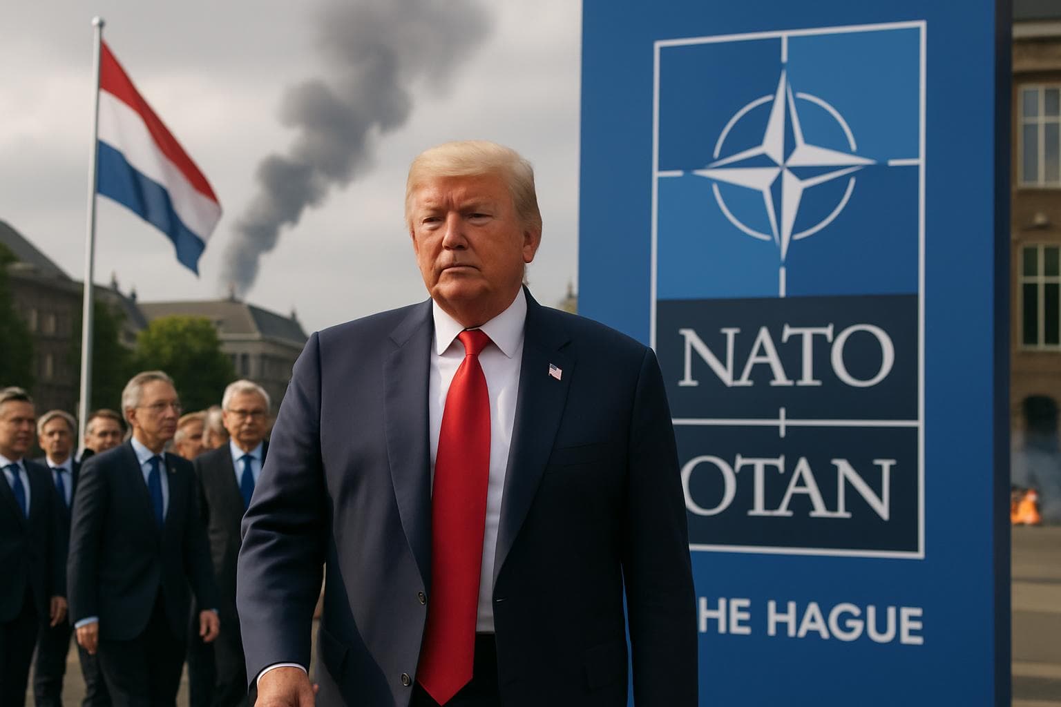 President Trump at NATO summit in The Hague