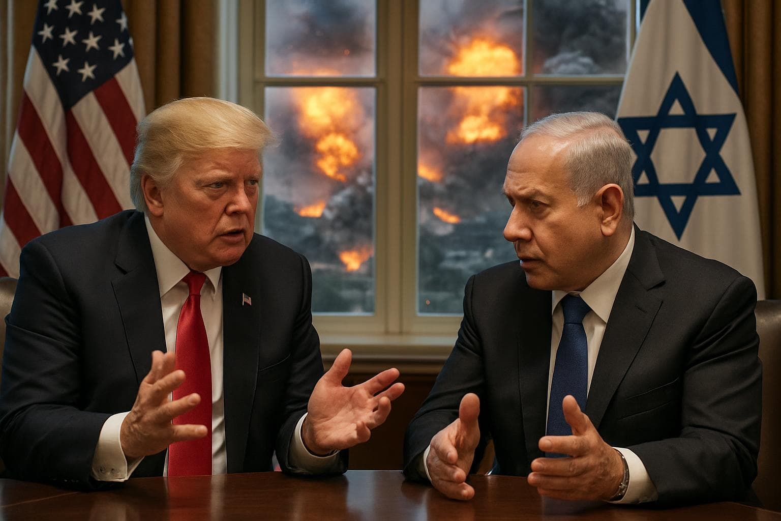 President Trump and PM Netanyahu in diplomatic talks at White House