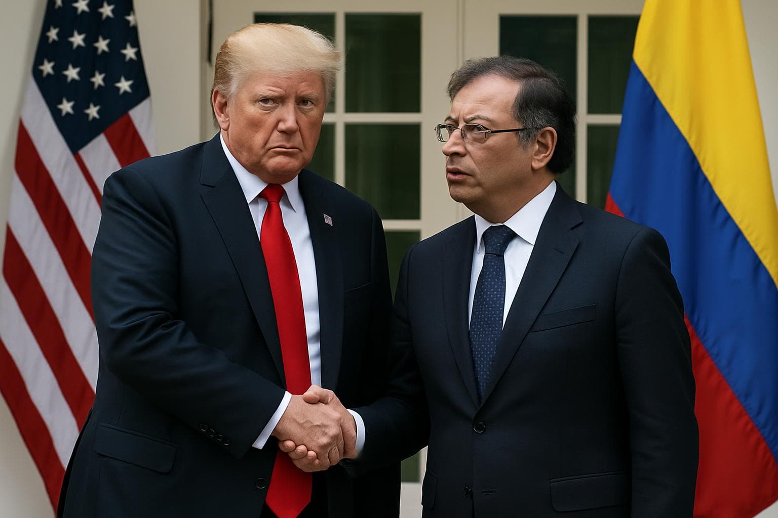 US President Trump and Colombian President Petro meeting