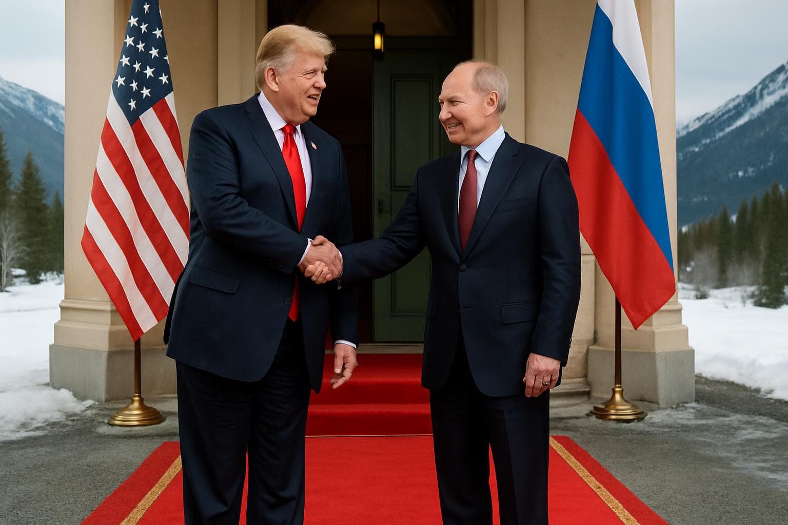 US President Trump and Russian President Putin at Alaska summit