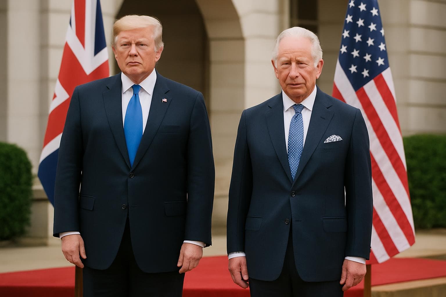 Donald Trump and King Charles during a state visit