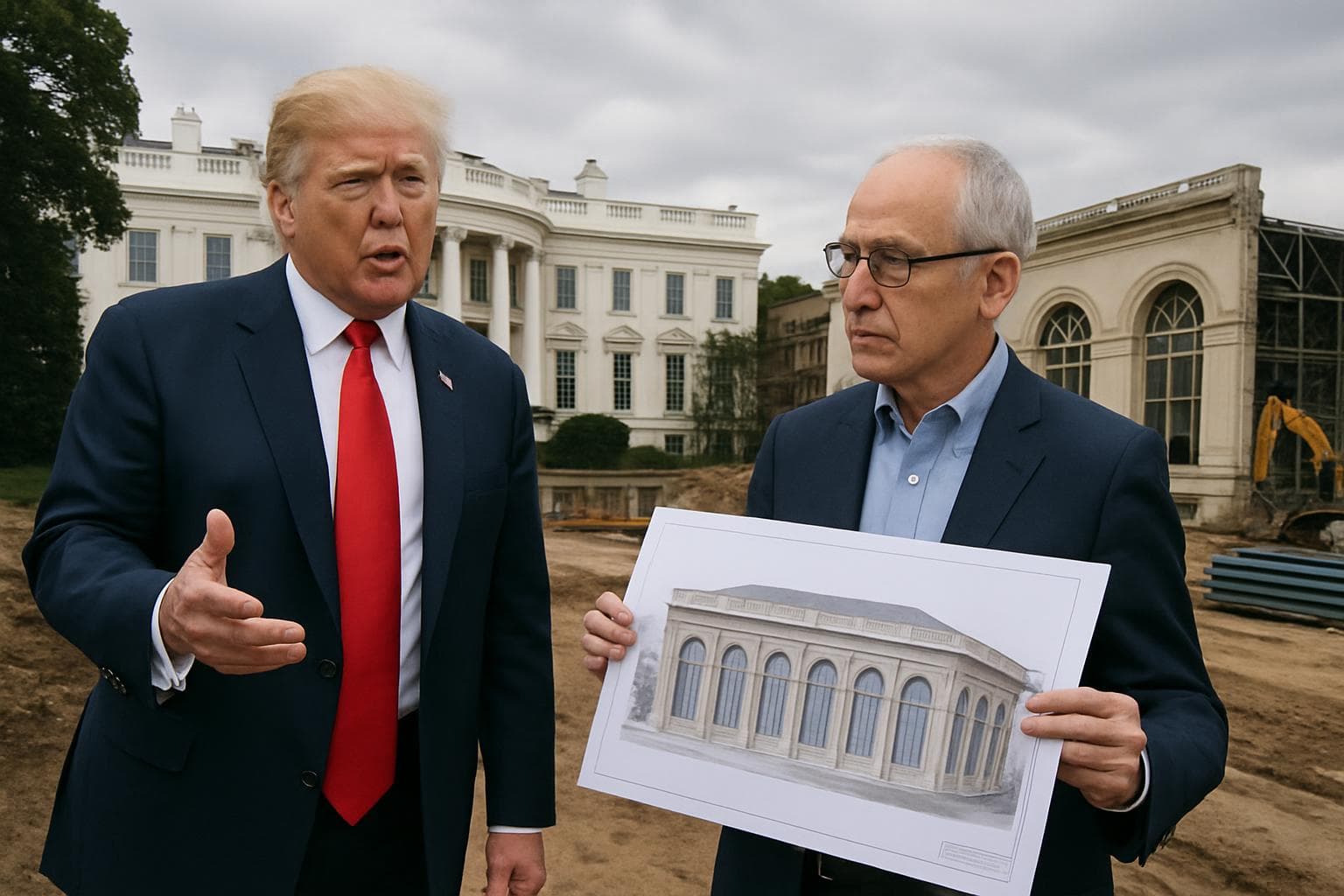 Donald Trump with architect Shalom Baranes at White House
