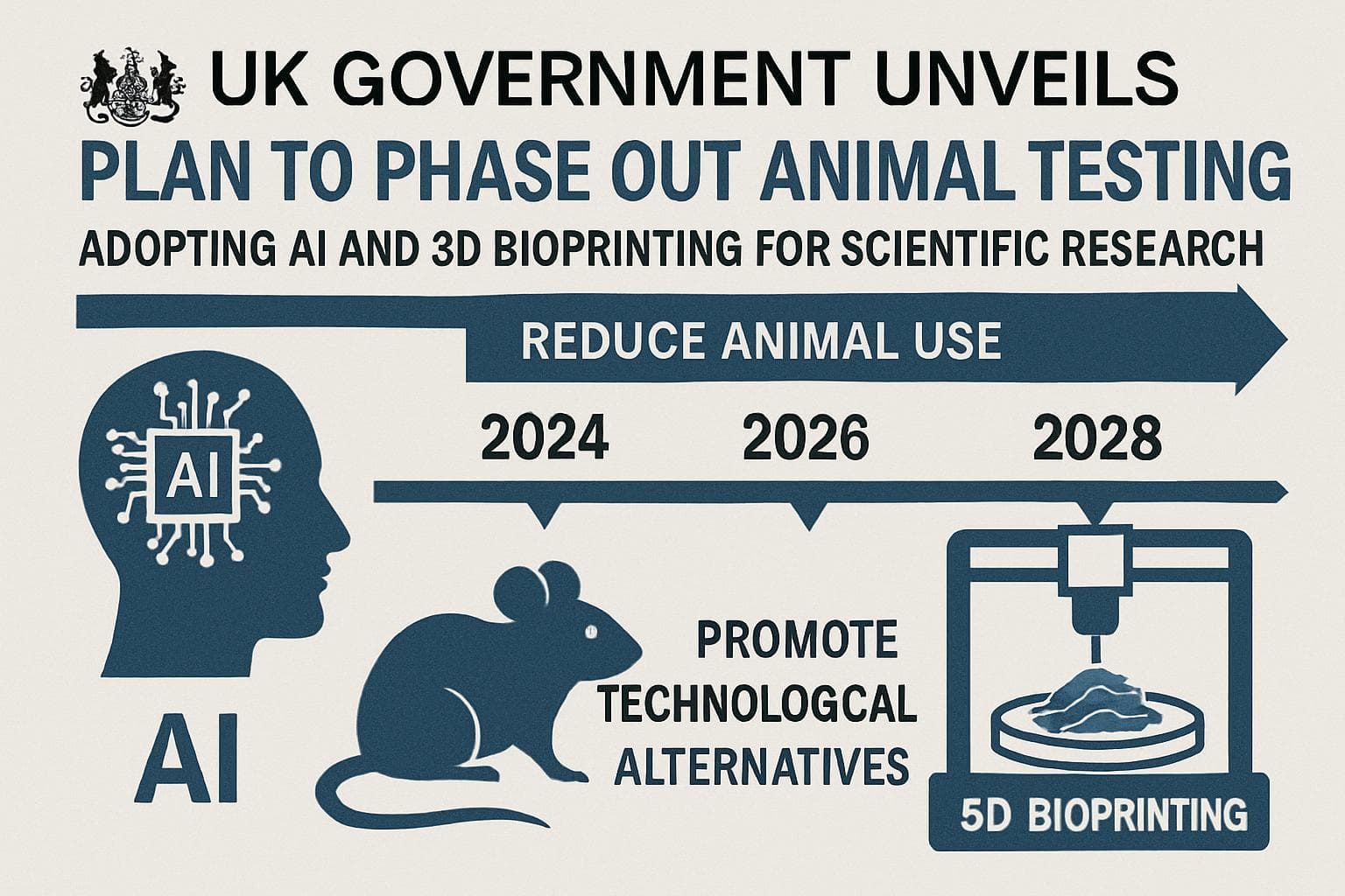 UK government plan for AI and 3D bioprinting in research