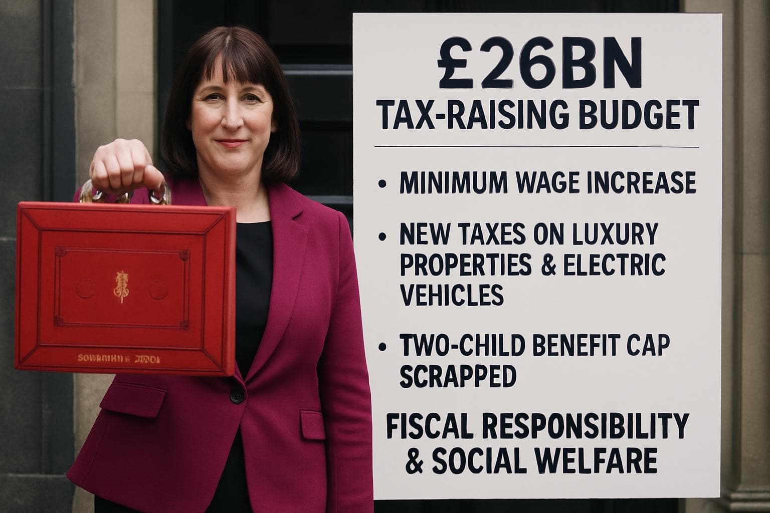 Chancellor Rachel Reeves presenting UK budget changes