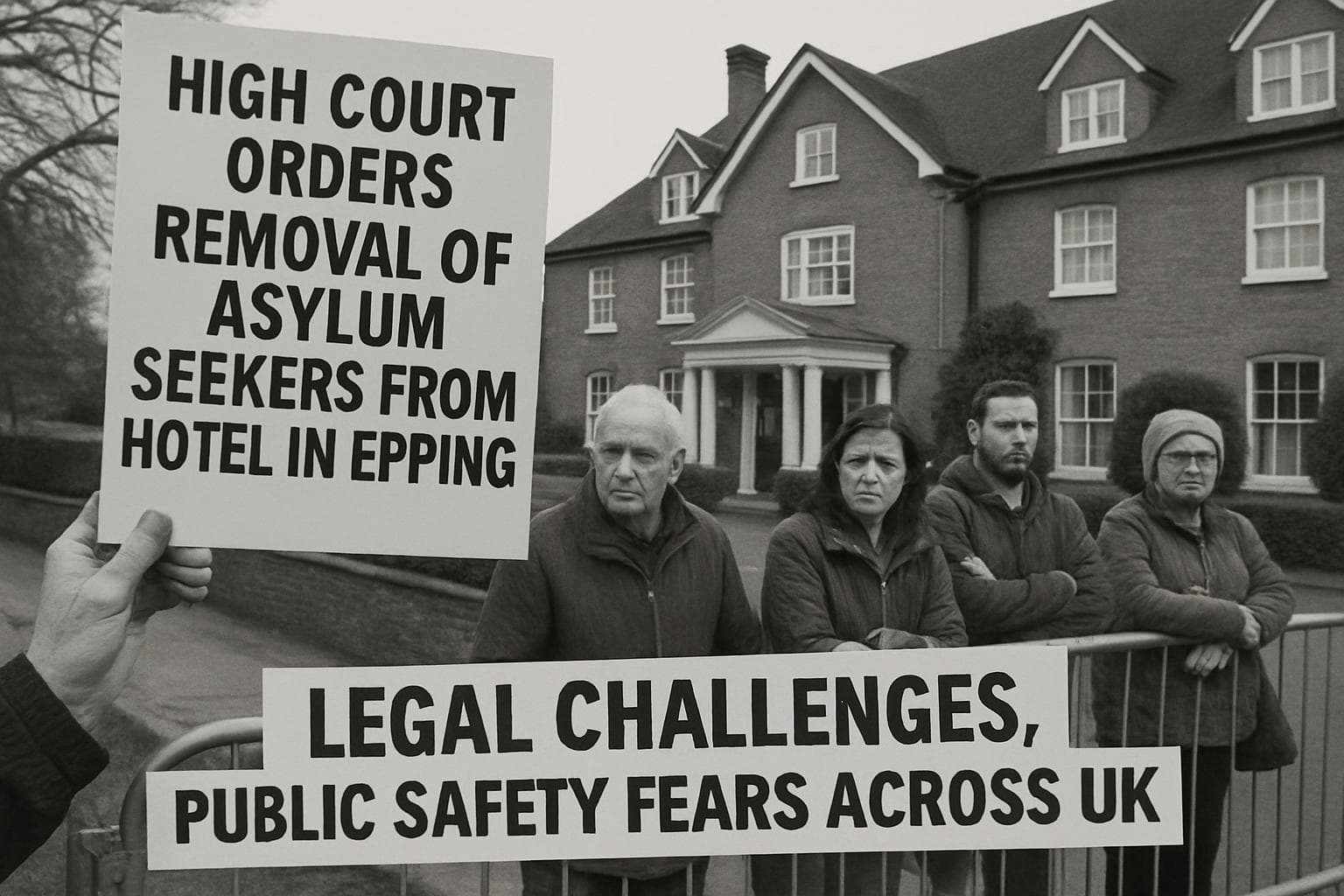 High court building in England with legal documents