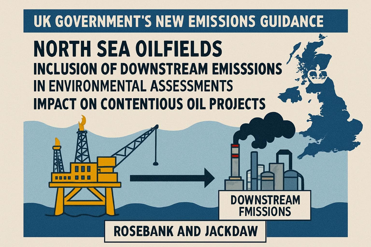 Illustration of UK emissions guidance for North Sea oilfields