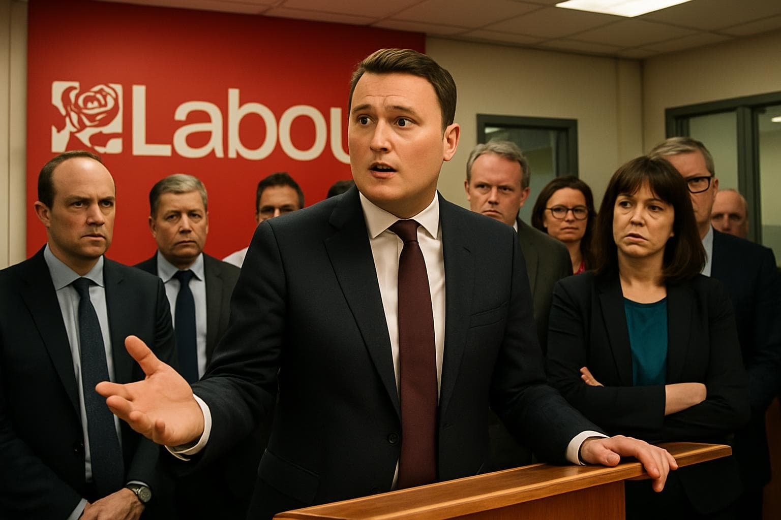 Wes Streeting denying accusations at UK Labour headquarters