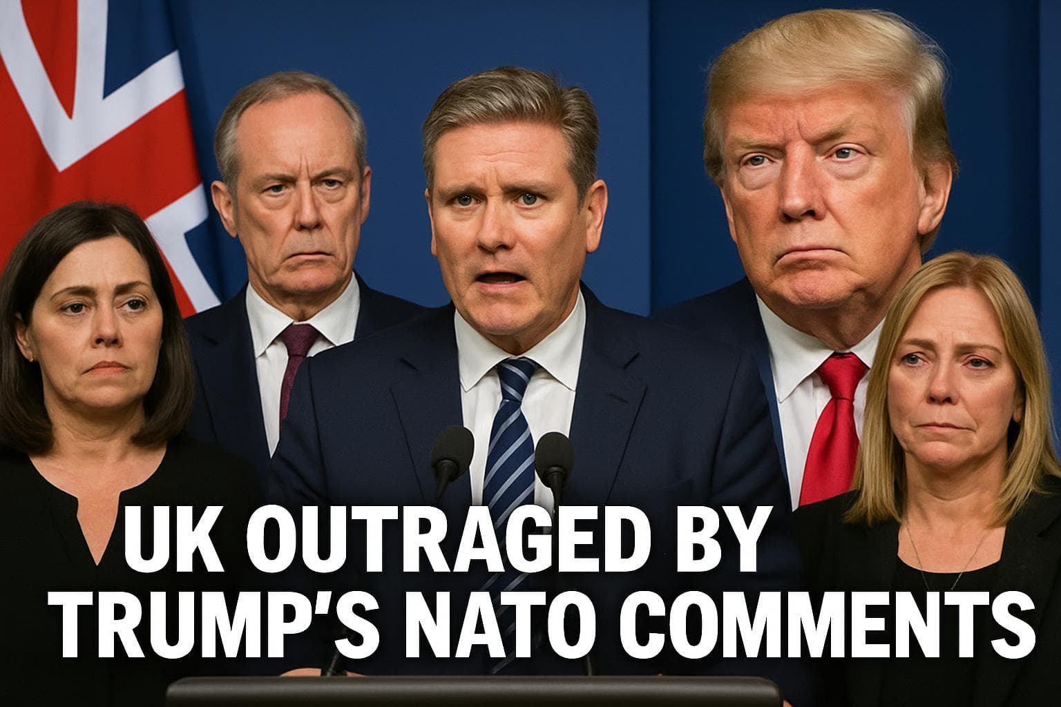 UK leaders and families reacting to Trump's NATO comments