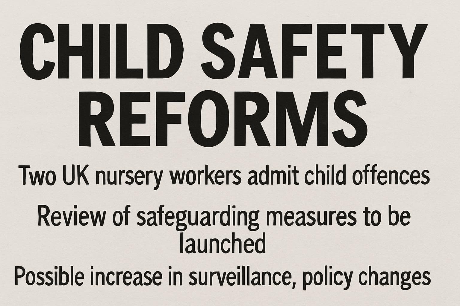 UK nursery workers discussing child safety reforms