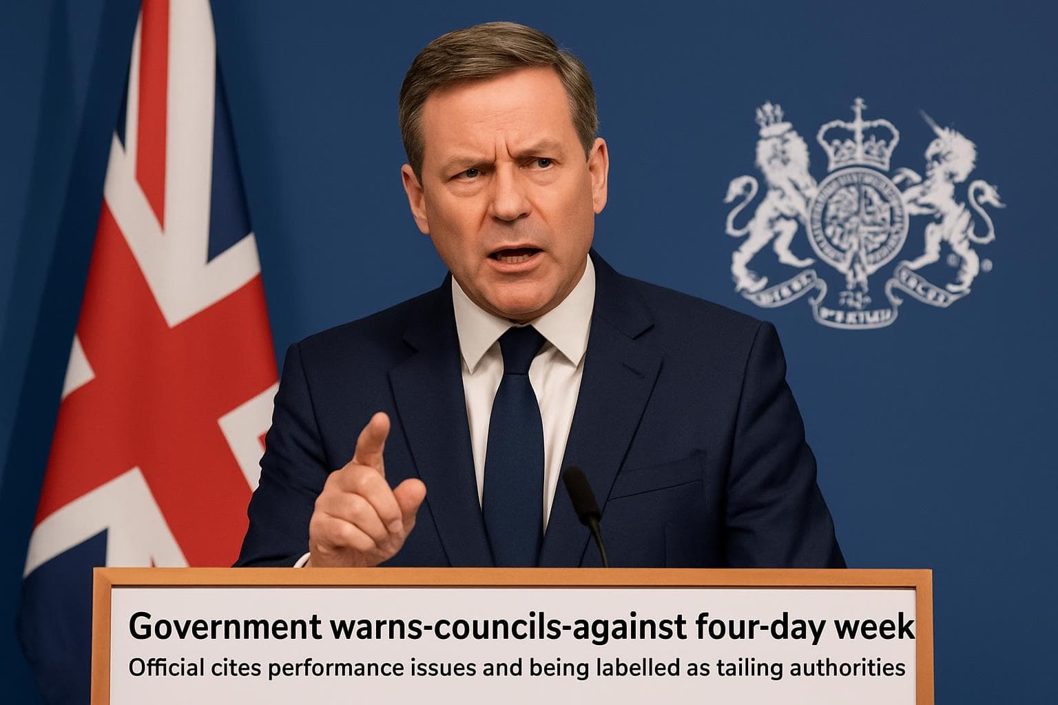 UK government official warning about four-day work week