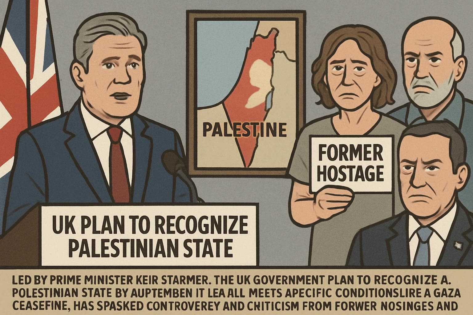 UK Prime Minister Keir Starmer discussing Palestinian state plan