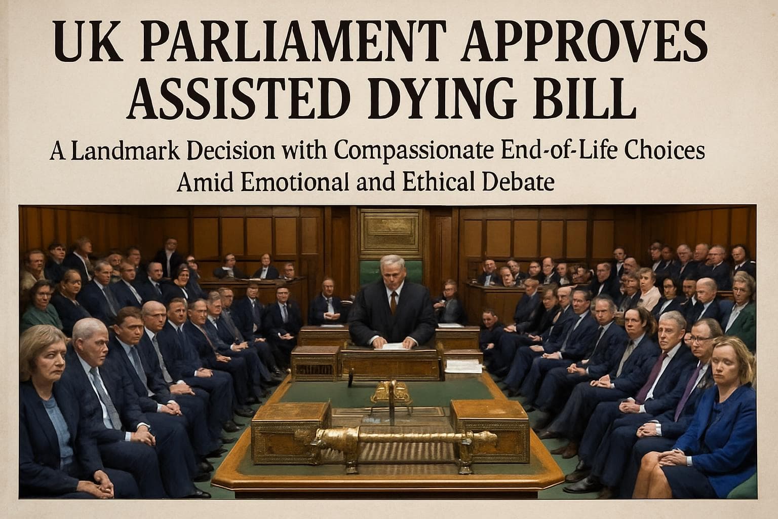 UK Parliament building with assisted dying bill approval