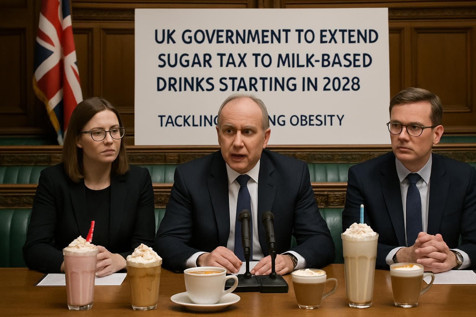 UK Parliament officials discuss sugar tax on milk-based drinks