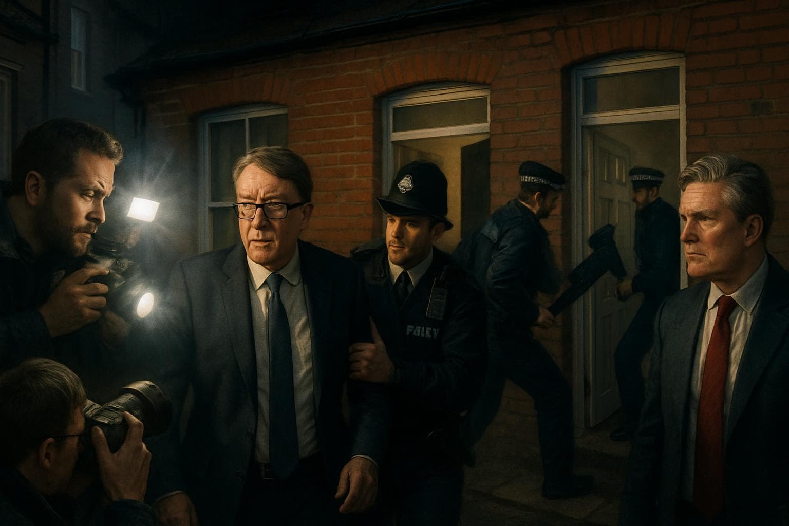 Police raid on UK properties with media presence