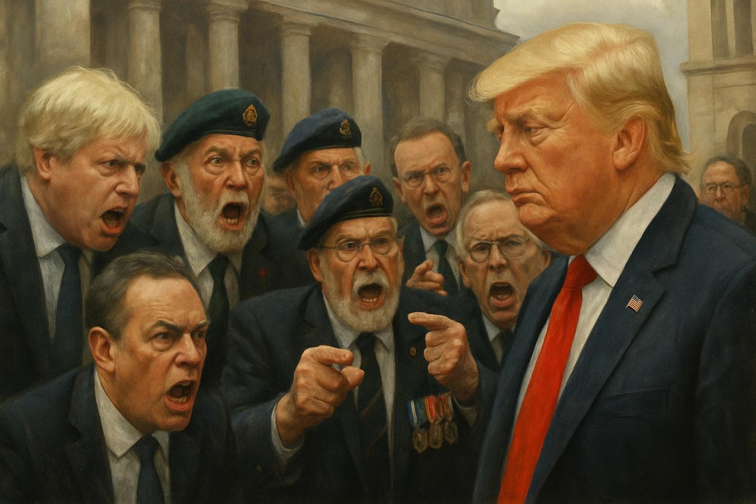 British politicians and veterans reacting to Trump's NATO comments