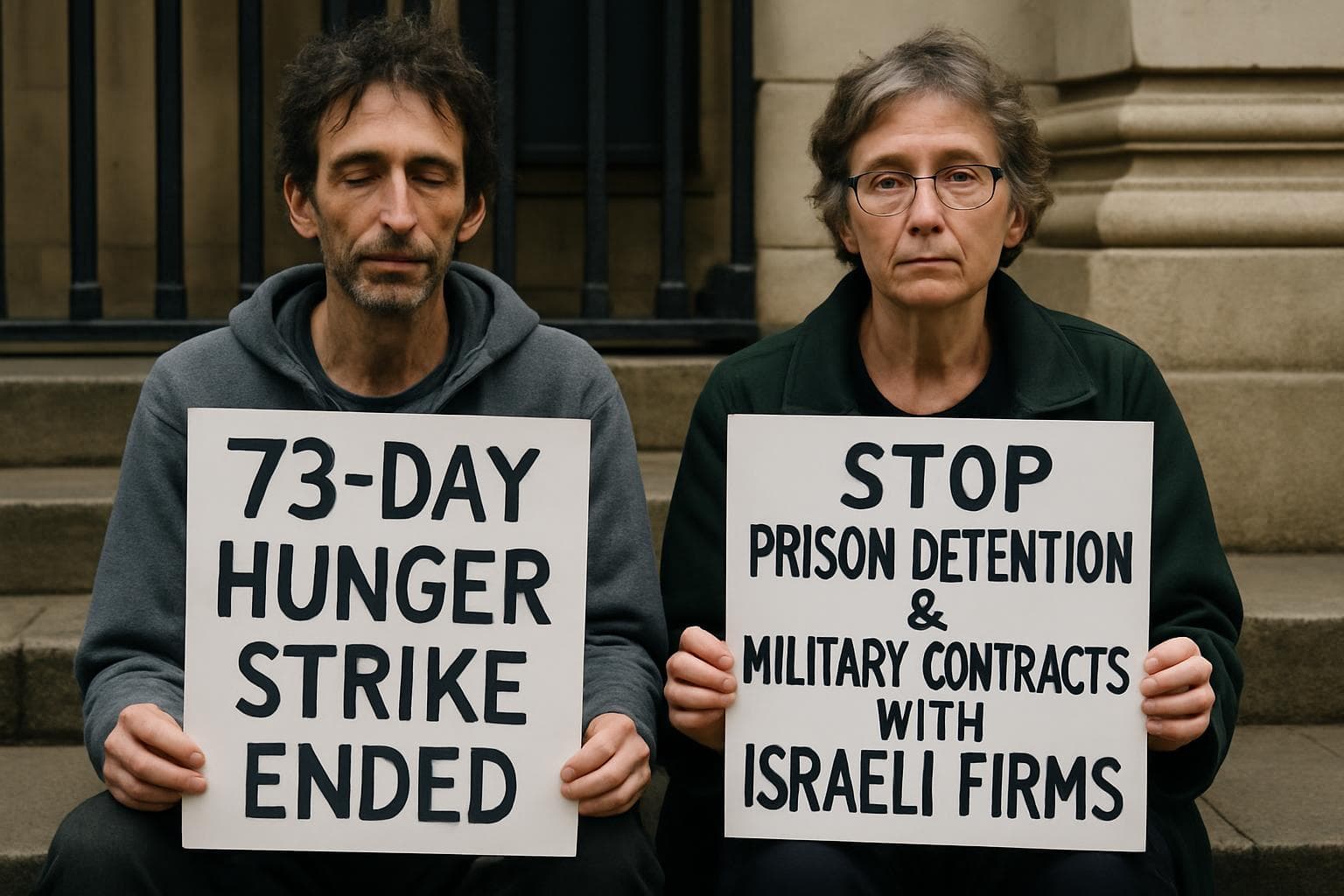 Two activists ending hunger strike in UK prison