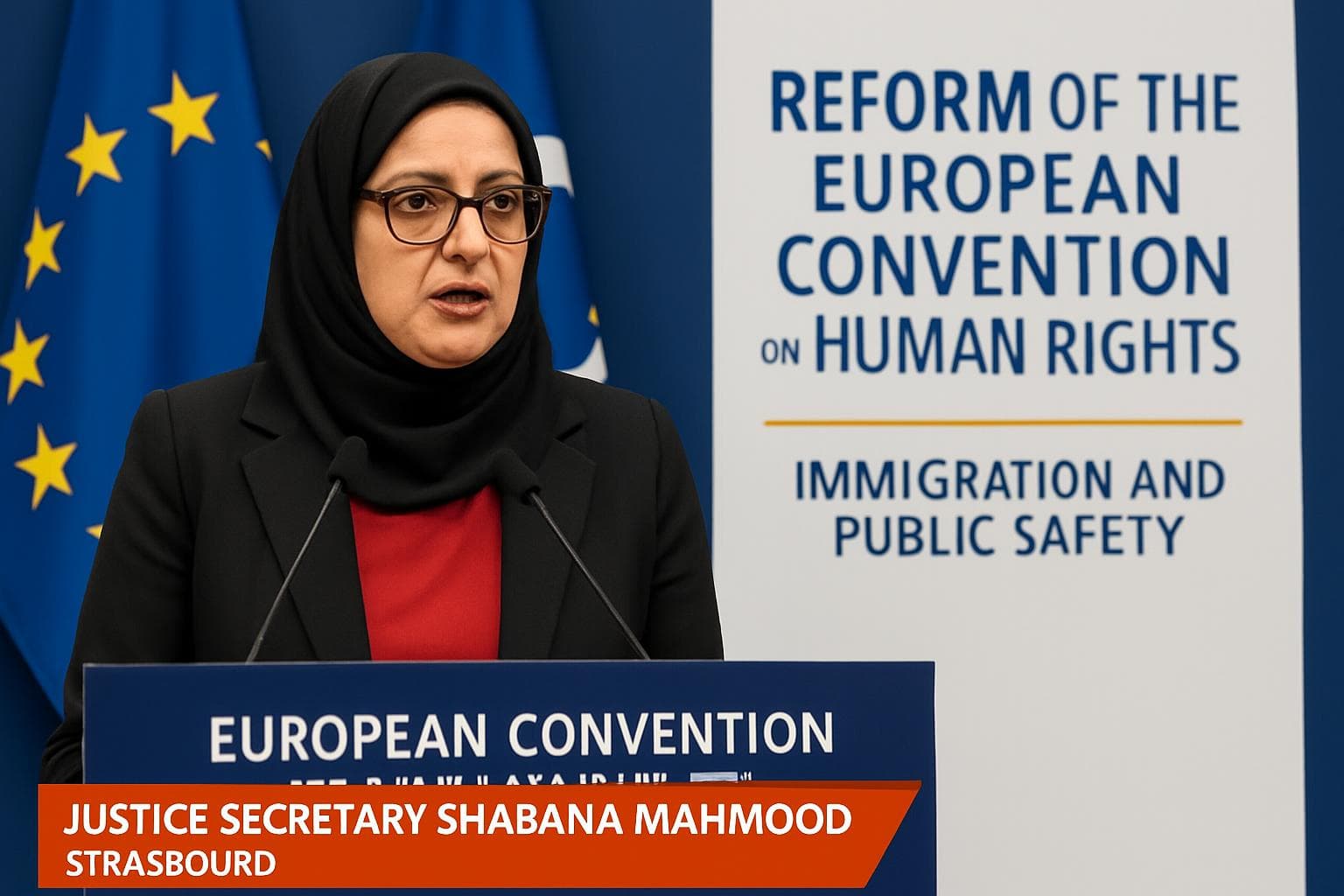 Justice Secretary Shabana Mahmood in Strasbourg for ECHR reforms