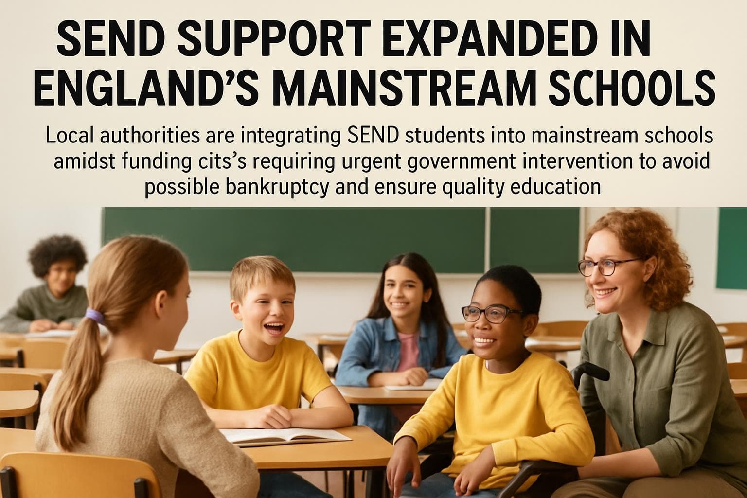 Students with special educational needs in a UK school