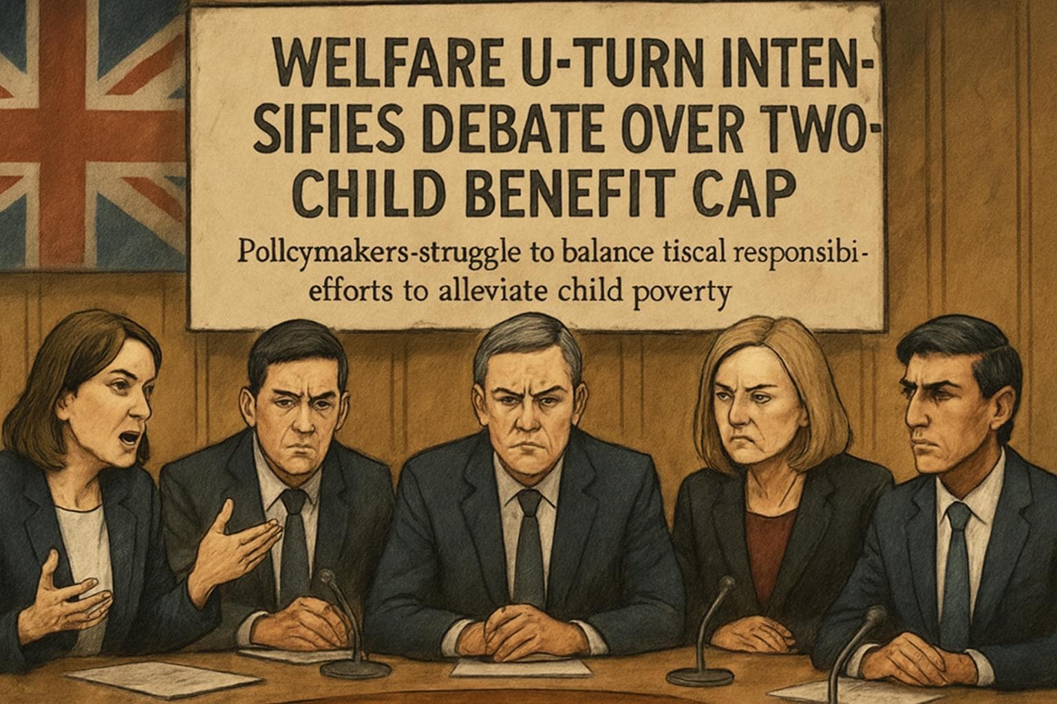 Policymakers discussing UK two-child benefit cap