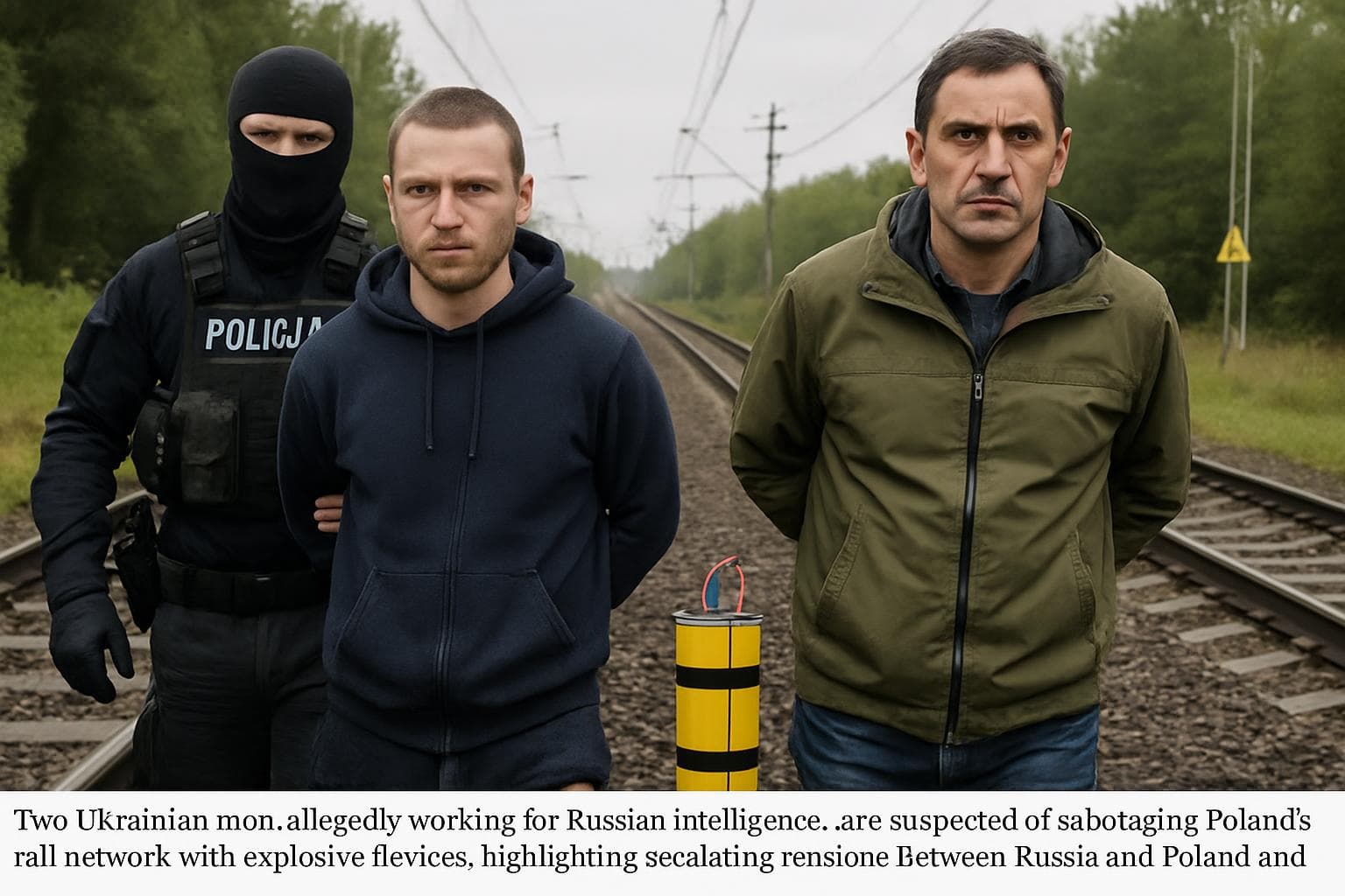 Two Ukrainian men suspected of sabotaging Poland's rail network