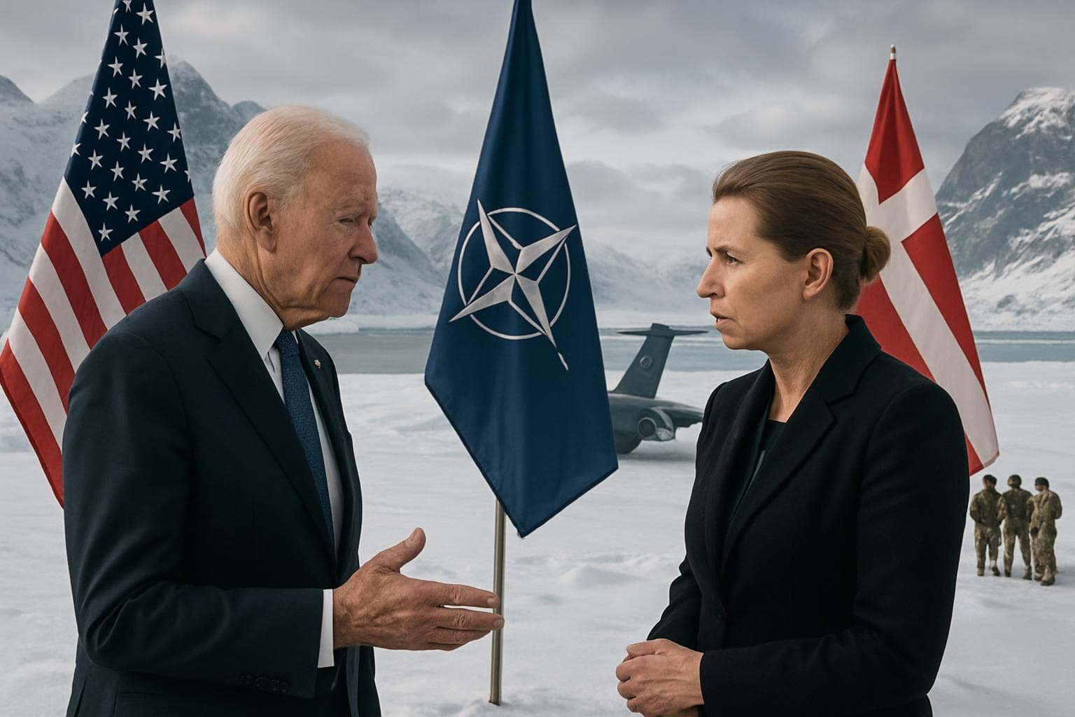 US and Denmark leaders in discussion over snowy Greenland