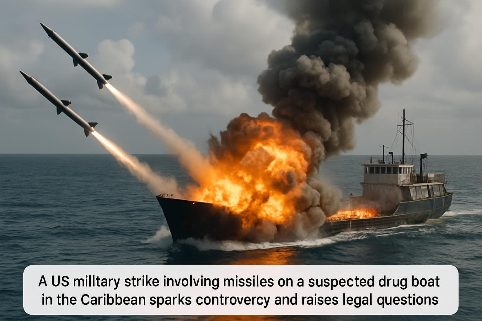 US military missile strike on suspected drug boat