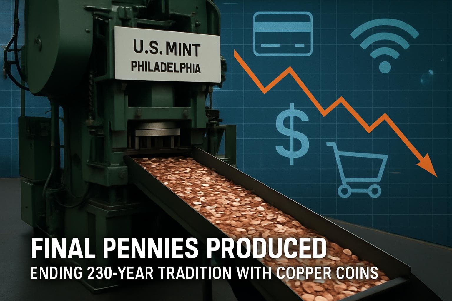 US Mint in Philadelphia producing final batch of pennies