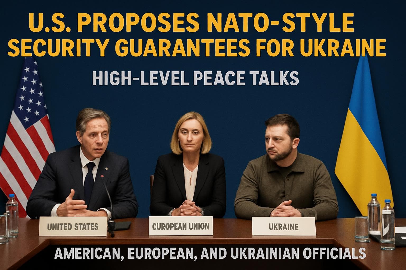US, European, and Ukrainian officials in peace talks