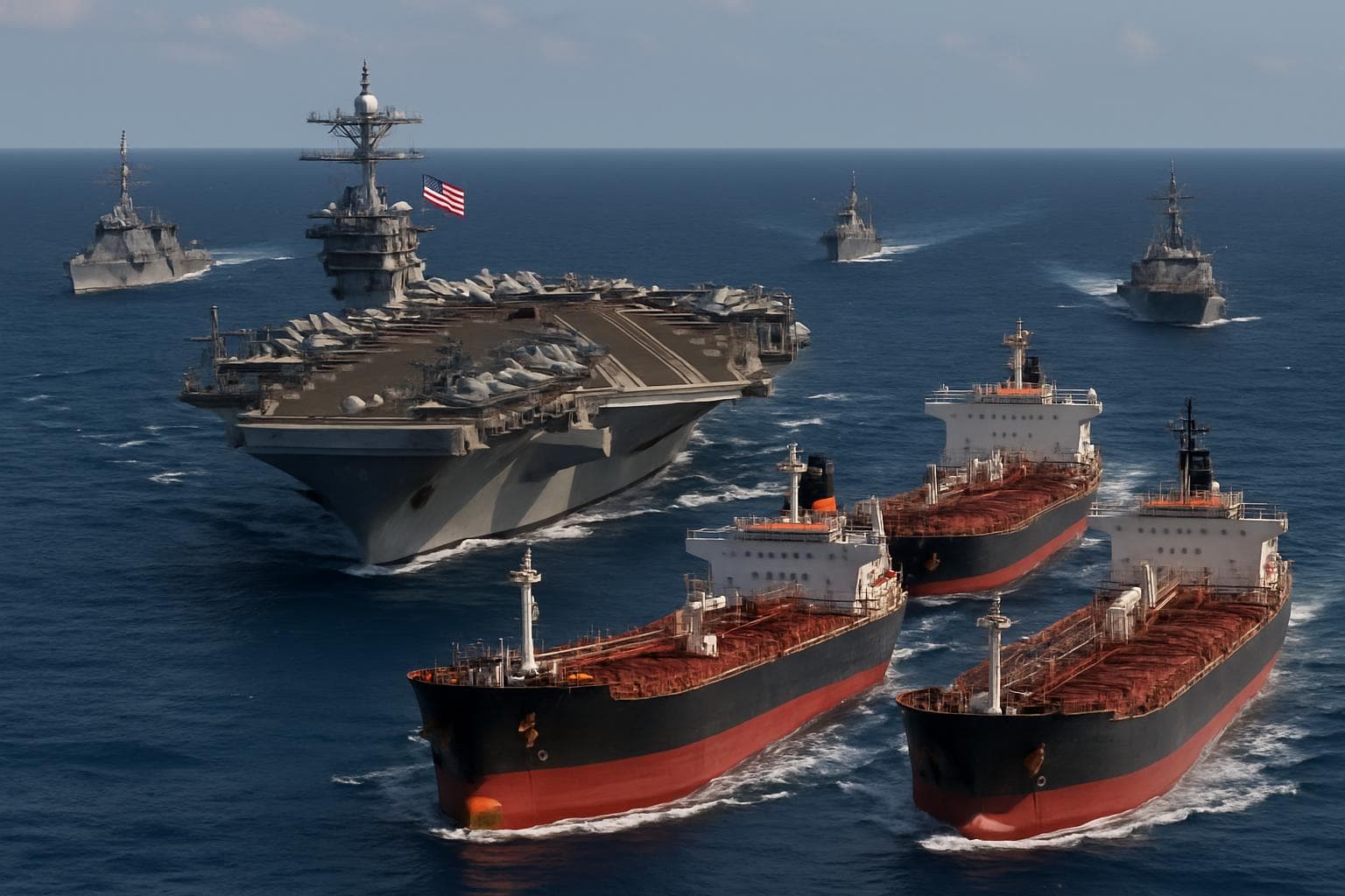 US naval fleet led by USS Gerald Ford blocking Venezuelan tankers