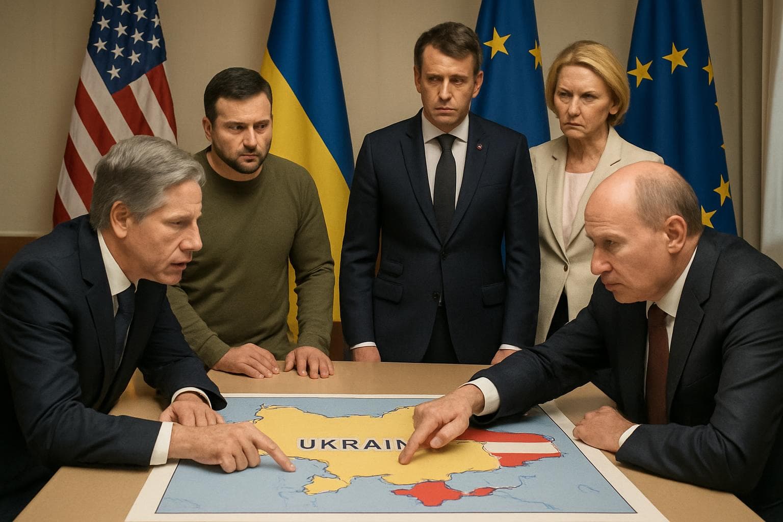 US and Russian negotiators discuss Ukraine with Zelenskyy and Macron